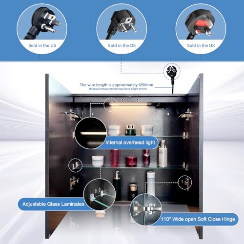 Black Bathroom Mirror Medicine Cabinets view 4