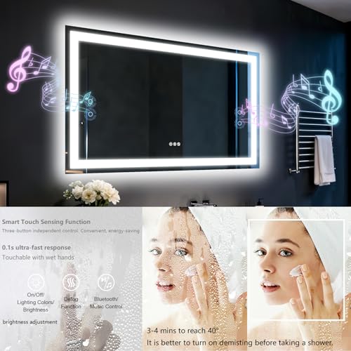Olyvren 40"x28" LED Bathroom Mirror view 5