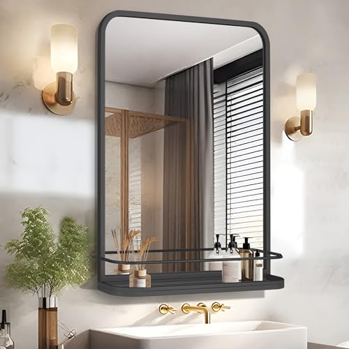 HMANGE Bathroom Mirror with Shelf
