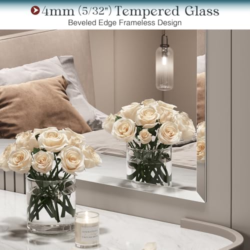 Mestikits Frameless Bathroom Mirror 30"x36" view 4