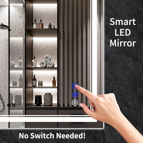 InfiniGlass 42"x24" LED Bathroom Mirror view 3