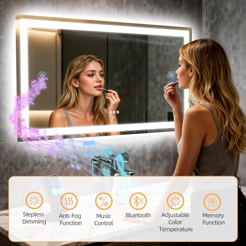 Olyvren 40"x28" LED Bathroom Mirror view 4