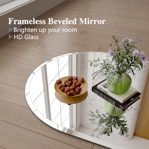 JIINGYO Frameless Bathroom Mirror 24"x36" view 5