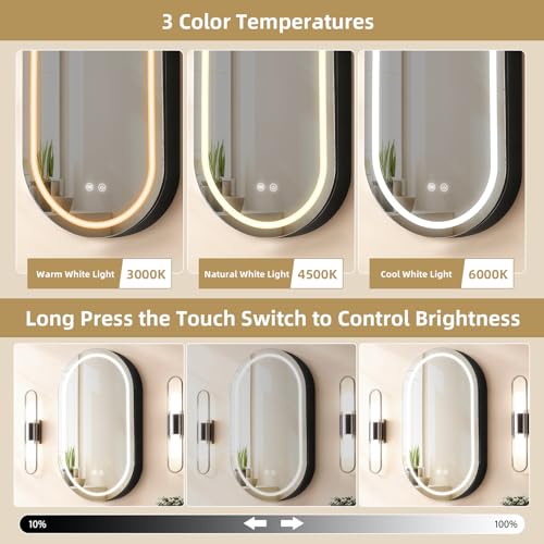 Janboe Oval Medicine Cabinet with view 2