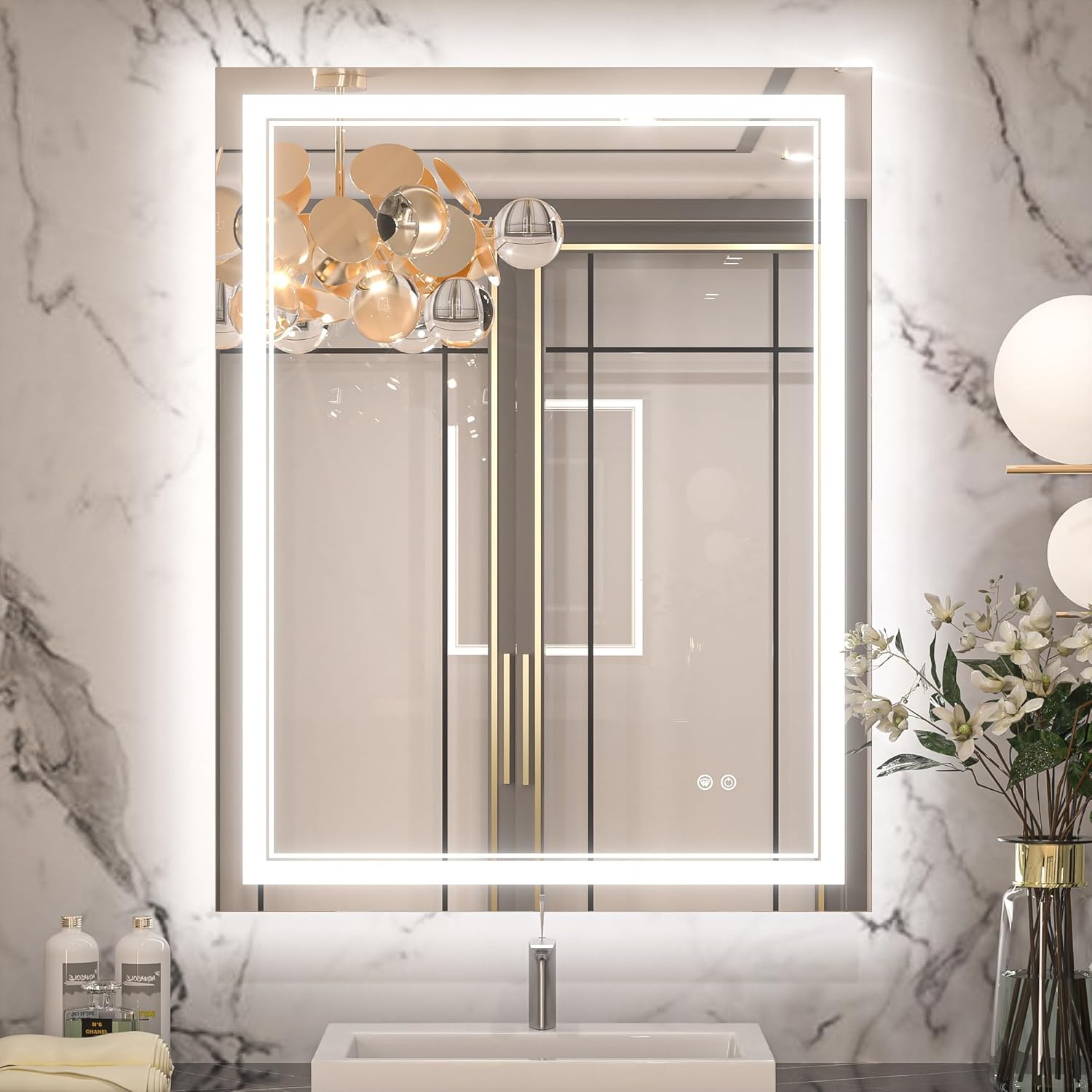 Keonjinn 28x36 LED Bathroom Mirror