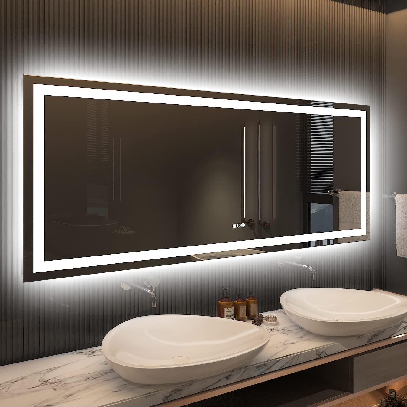Amorho 60x28 LED Bathroom Mirror
