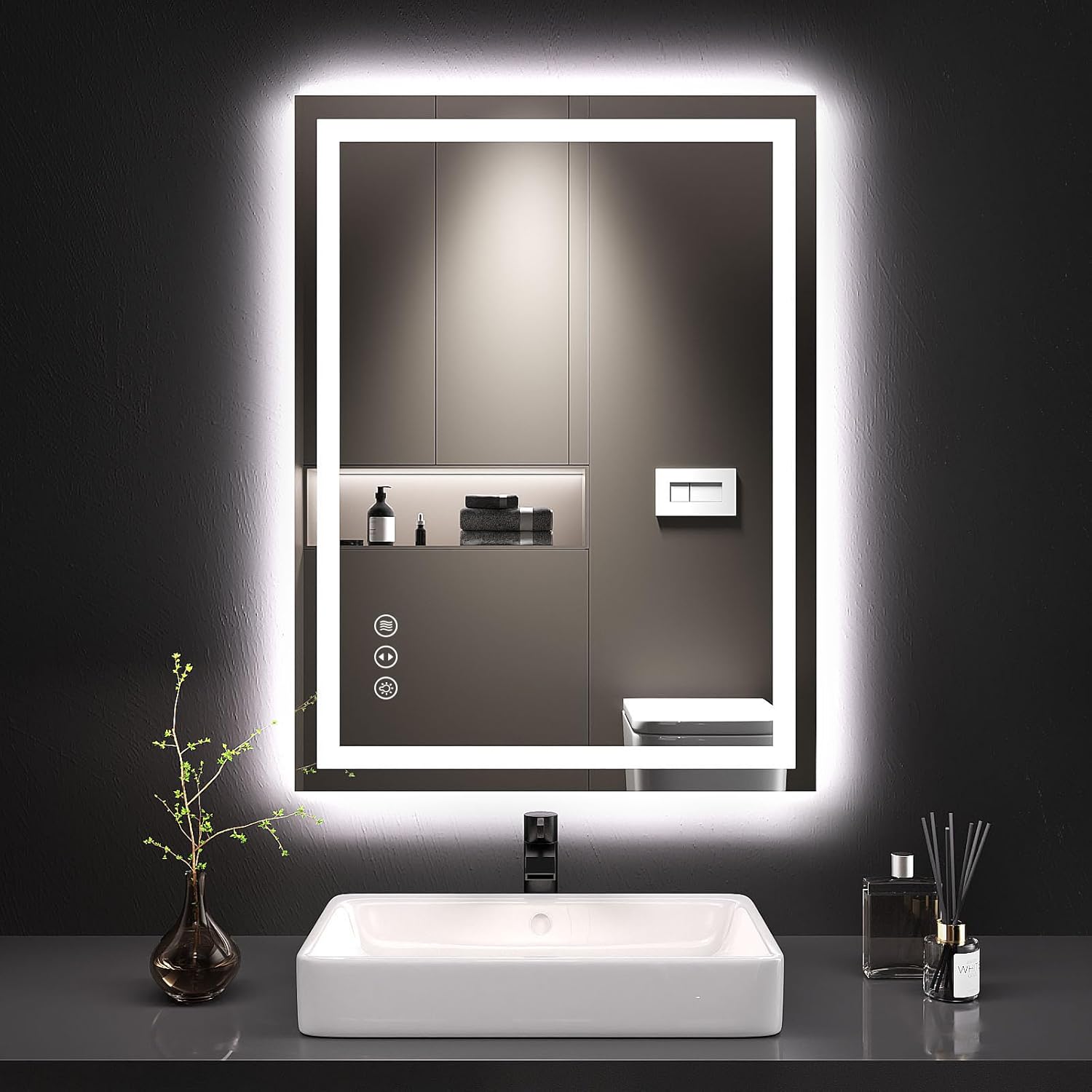 LOAAO 24x32 LED Bathroom Mirror